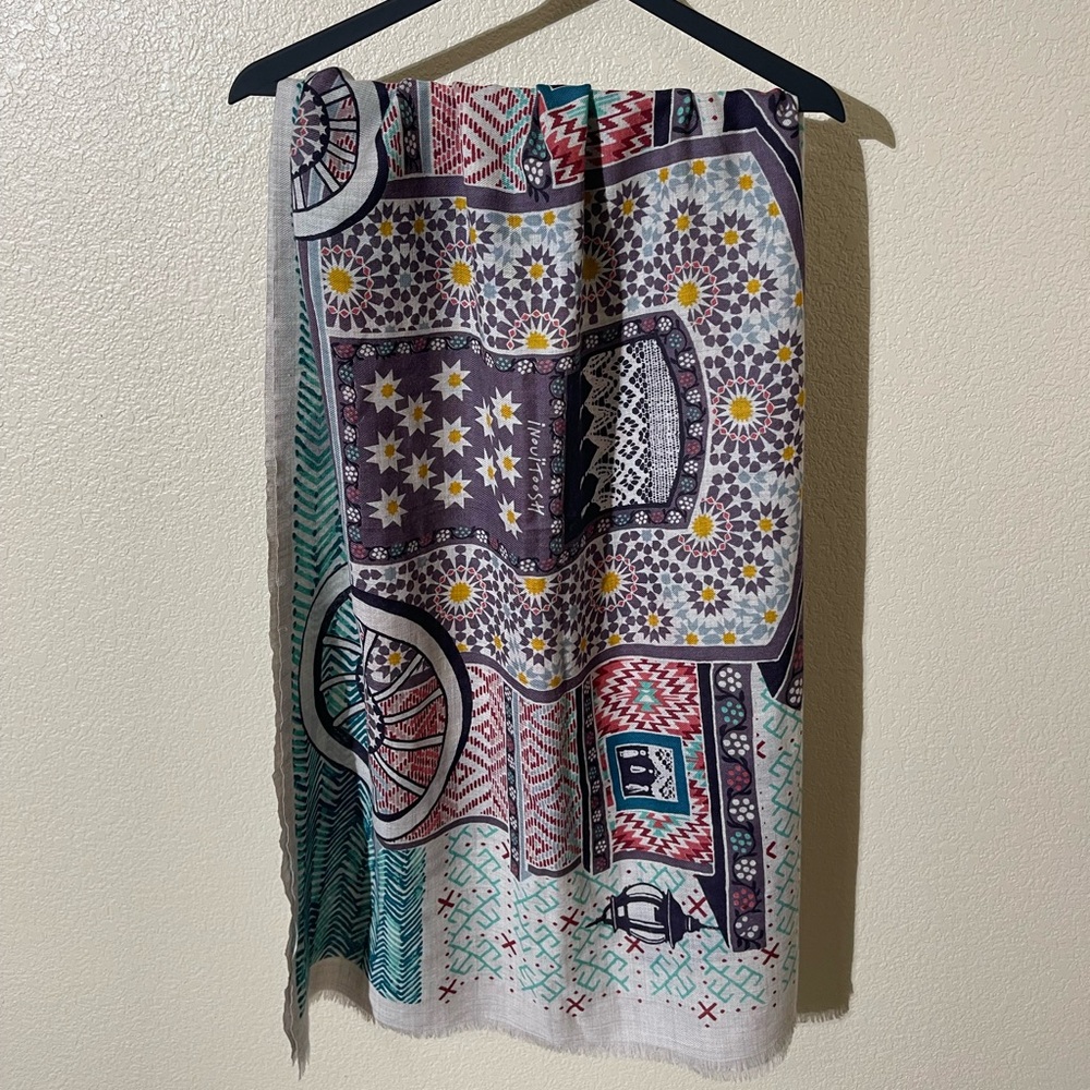 INOUITOOSH Elegant Multicolor Patterned Scarf - image 2